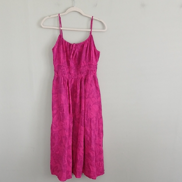 GAP Dresses & Skirts - GAP Women's Floral Print Tank Pink & Purple Midi Dress With Pockets Size Medium